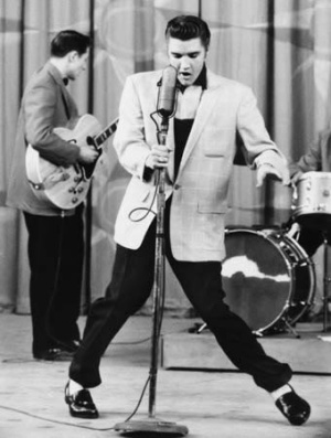 Elvis on stage 