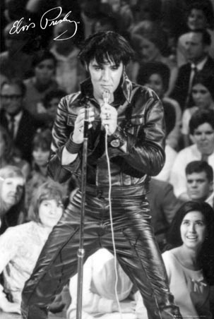 Elvis Presley on stage